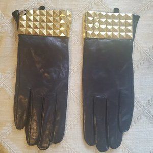 Michael Kors Black Leather Gloves